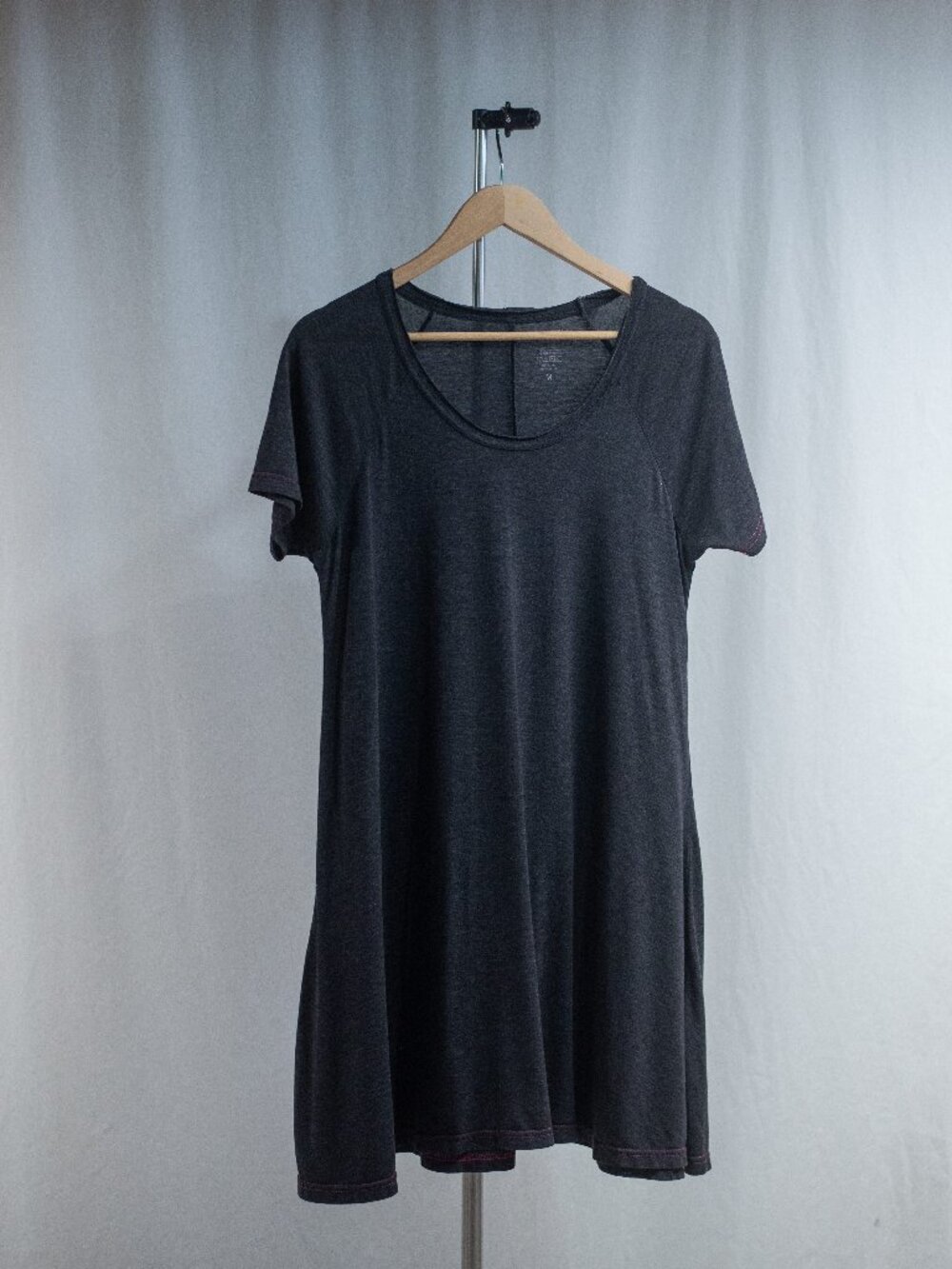Natural Life Shirt Dress Tunic Top in Dark Grey